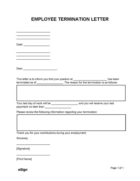 Termination of employment .